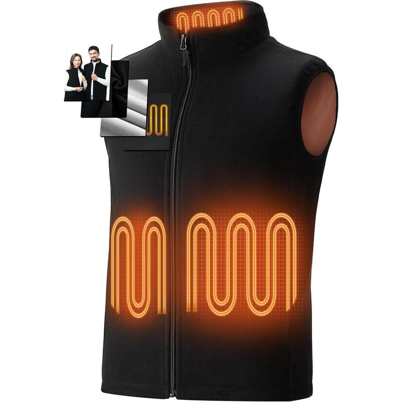 Heated Vest for Men Women, 3 Heating Levels 6 Heating Zones, Heated Jackets for Men Women (Not Included Battery)