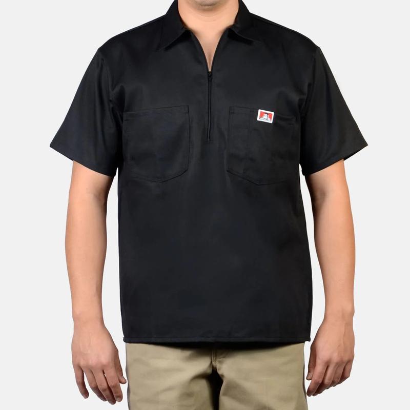 Ben Davis Short Sleeve Solid 1 2 Zip Shirt