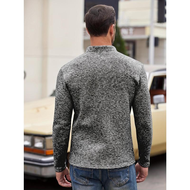 new footlocker shirtCozy Knit Long Sleeve T-Shirt for Men - Soft Stand Collar, Chest Pocket, Versatile for Spring and Fall - Perfect for Casual Daily Wear cashmere sweater