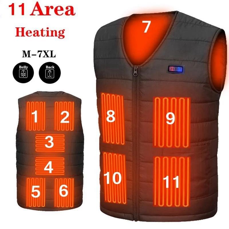 Winter five-point heating clothing heating vest warm clothing USB charging electric heating vest jacket