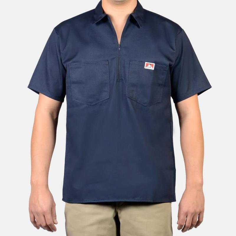 Ben Davis Short Sleeve Solid 1 2 Zip Shirt