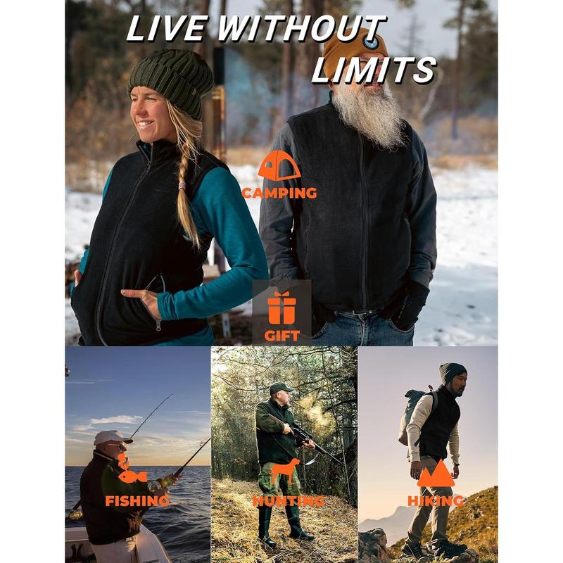 Heated Vest for Men Women, 3 Heating Levels 6 Heating Zones, Heated Jackets for Men Women (Not Included Battery)