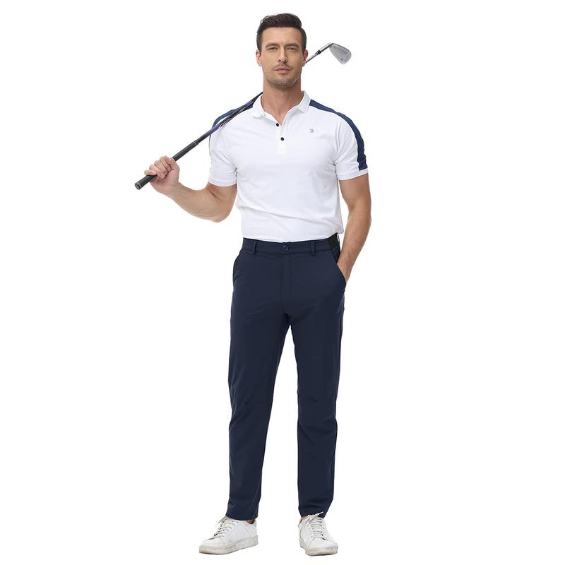 GOPUNE Mens Stretch Golf Pants Lightweight Quick Dry Casual Work Pant with 3 Pockets