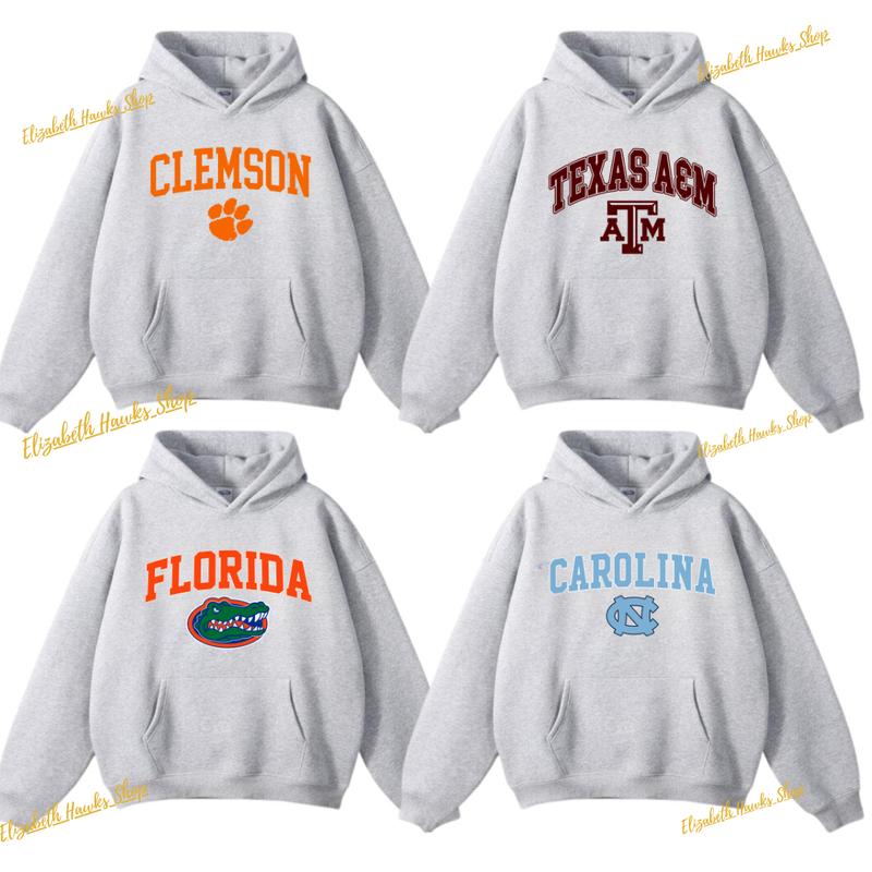 Vintage Sport Teams NCAA Collection Unisex Crewneck Sport Grey Hoodie, Custom College Hoodie,Can be Custom your team, Customize your College