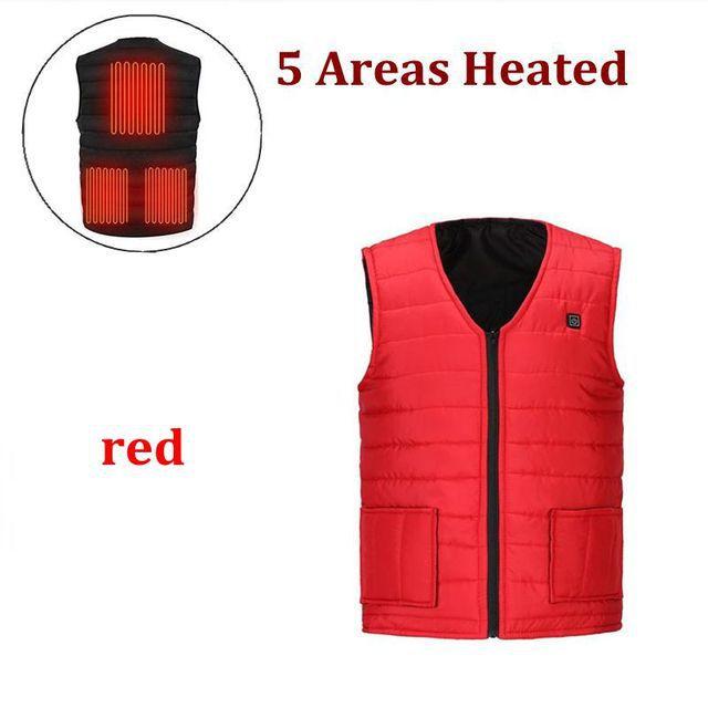 Winter five-point heating clothing heating vest warm clothing USB charging electric heating vest jacket