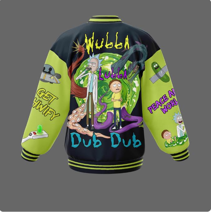 Rick and Morty  Baseball jacket , Holiday Morty Jacket , Festive Rick, Christmas Science Humor, R&M Holiday Fun, Xmas Rick and Morty, Hypebeast Gift, Christmas Gift, Gift For Him, Gift For Her