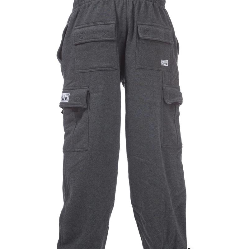 PRO CLUB Heavyweight Fleece Cargo Pants Relaxed, adjustable fit for maximum comfort Heavyweight fleece to provide durability and warmth in winter Menswear Pocket Man