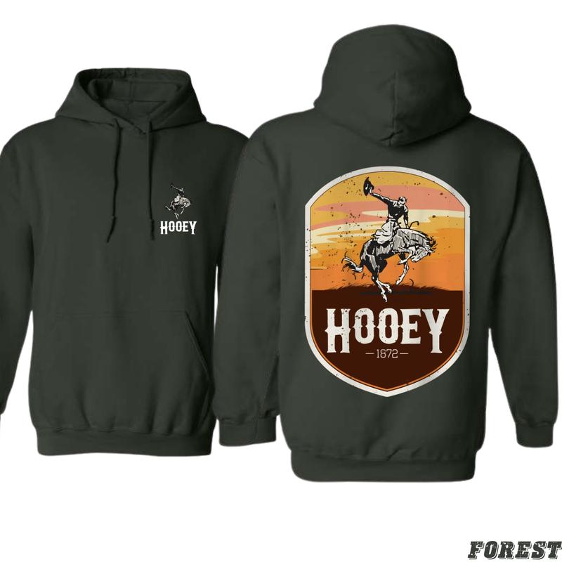 Hooey Hoodie - Classic Western Rodeo Design Featuring Bold Cowboy Graphics, Perfect for Rodeo Enthusiasts and Western Style Fans, Unisex Hoodie for Everyday Comfort and Cowboy Spirit Menswear Sweaters