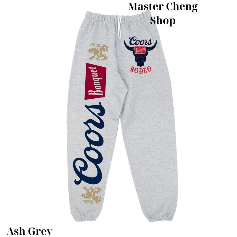 Y2K Western Country Coors Banquet Rodeo Unisex Sweatpants, Men's Trouser Country Cowboy Street Pants, Streetwear Hip Hop Joggers, Gift For Him