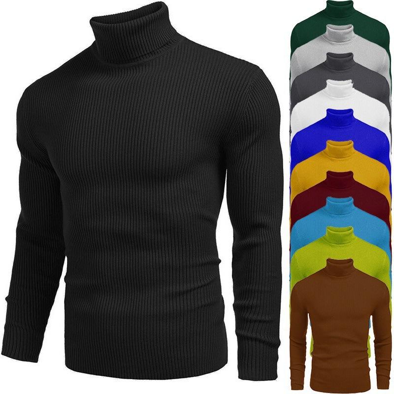 Foreign Trade Men's Knitwear Men's Turtleneck Sweater Autumn and Winter European and American Men's Sweater Long Sleeve Pullover Sweater