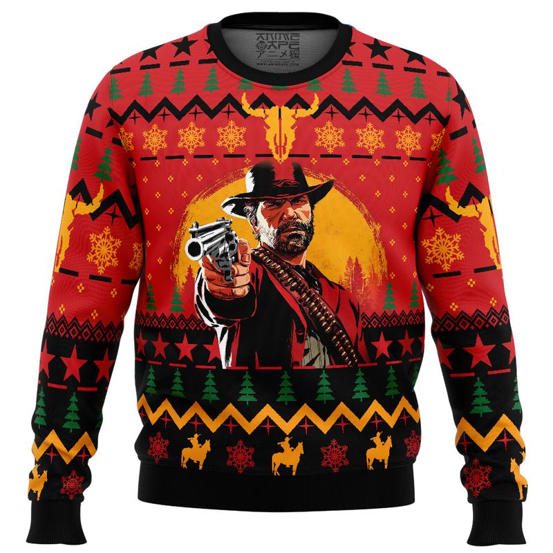 Arthur Morgan Red Dead Redemption Ugly Christmas Sweater Festive Menswear