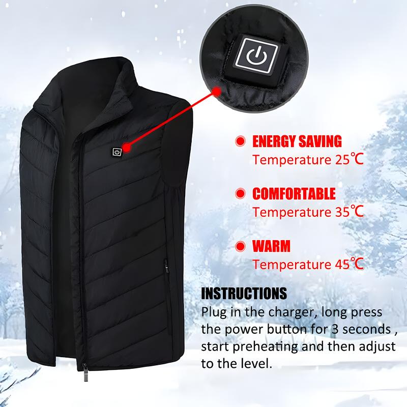 WarmCharge WinterGuard Vest QUICK DRY Waterproof Breathable Windproof