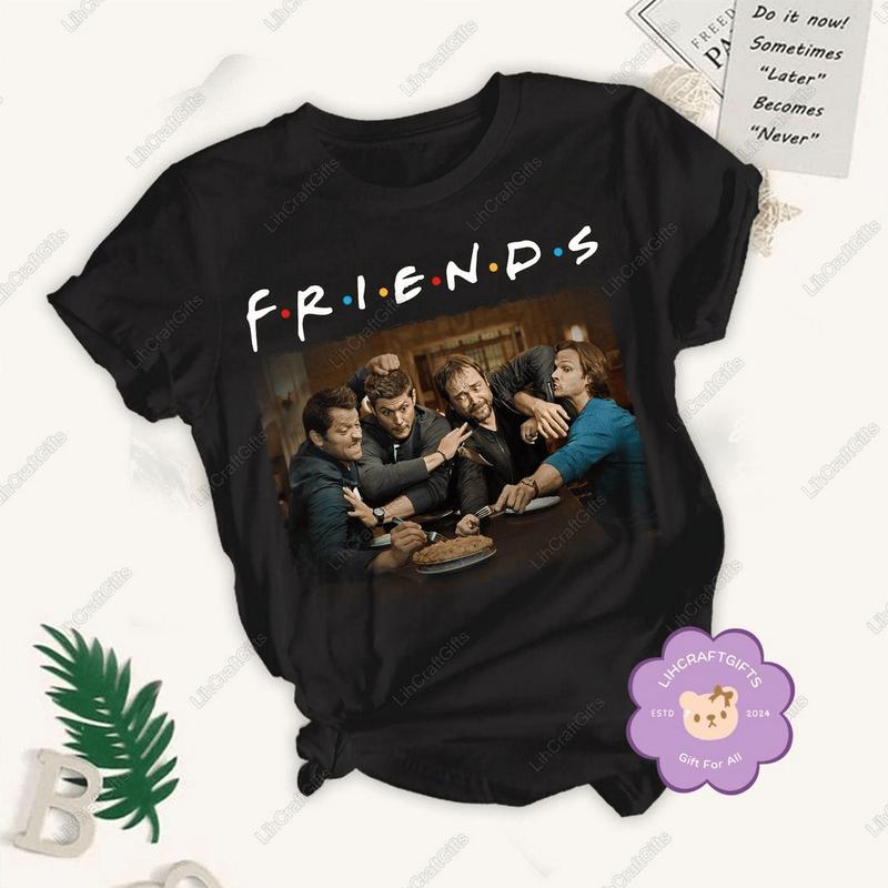 Halloween Supernatural T-Shirt, Supernatural Friends T-Shirt, Tv Series T-Shirt, Winchester Brothers Shirt, Friends Sitcom Shirt,Unisex Cotton Graphic Tee