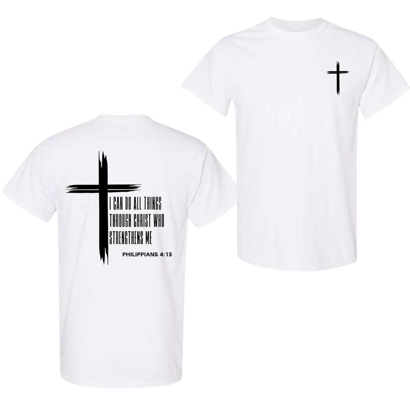 Philippians 4:13 Inspirational Christian T-Shirt, Jesus Shirt, Gift Christian Shirt