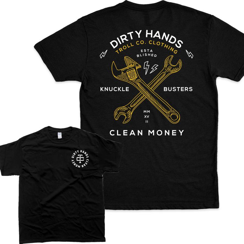 Classic Fit Dirty Hands Clean Money Mechanic Mechanist T-Shirt Sweatshirt Hoodie For Men And Women - Cotton