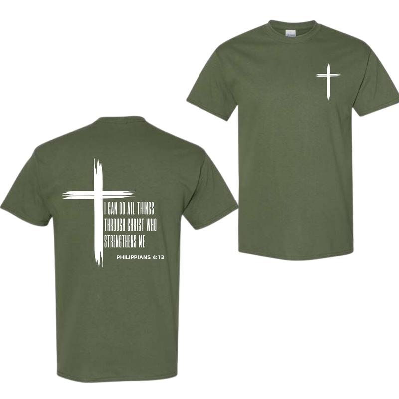 Philippians 4:13 Inspirational Christian T-Shirt, Jesus Shirt, Gift Christian Shirt