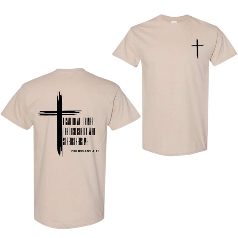 Philippians 4:13 Inspirational Christian T-Shirt, Jesus Shirt, Gift Christian Shirt