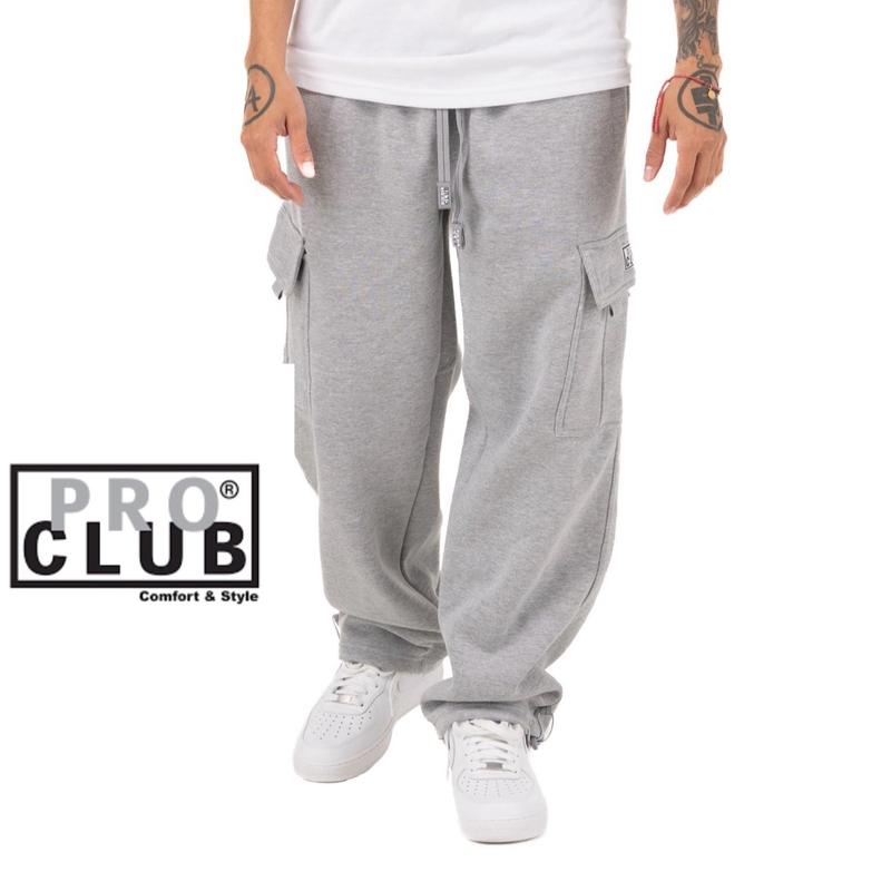 PRO CLUB HEAVYWEIGHT CARGO SWEATPANTS MENSWEAR PROCLUB