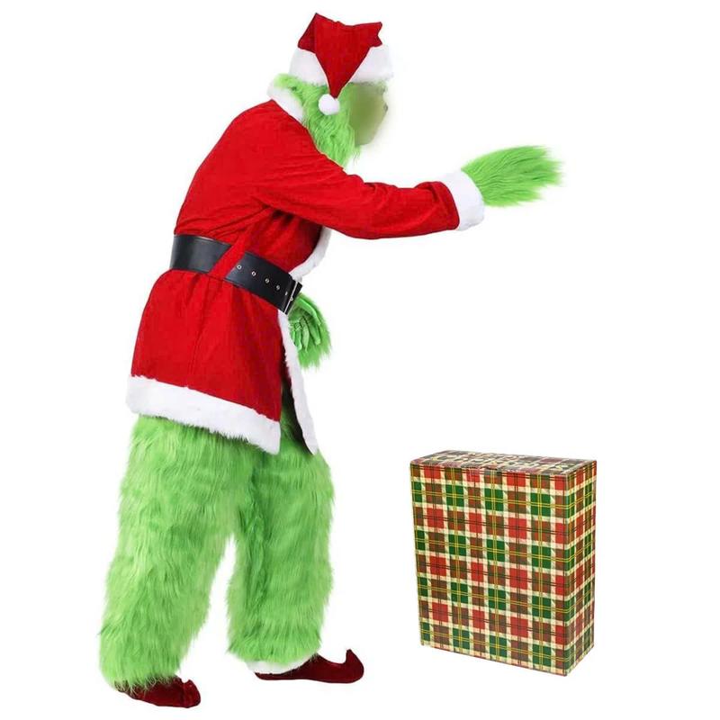 Christmas Costume Santa Suit 7pcs Unisex Adult's Cosplay Costume Fullsize