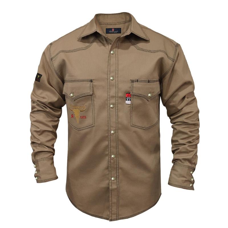 Tan Western FR Welding Shirt