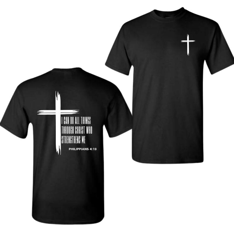 Philippians 4:13 Inspirational Christian T-Shirt, Jesus Shirt, Gift Christian Shirt