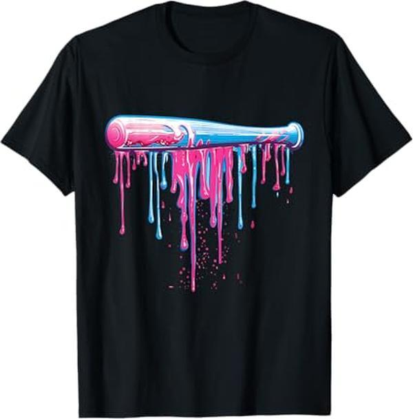 Baseball Bat with Sprinkles Drip For Men Boys T-Shirt