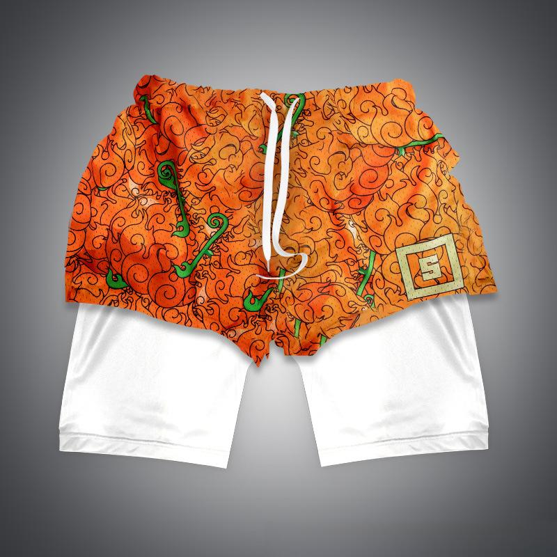 Kalisha Naruto athletic shorts for men, 3D digital printed board pants, summer 2024 new menswear