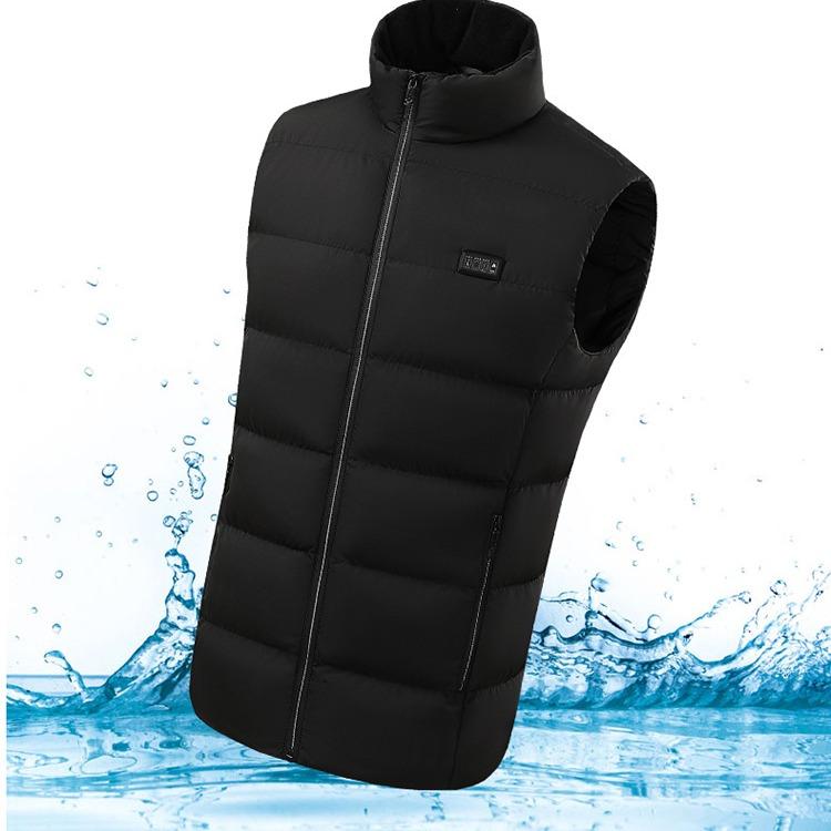 HEATENERGY men's and women's dual touch LED heating vest with 15 hot zones and battery pack - top, men's clothing Intelligent electric vest heating suit with constant temperature and full body heating vest Menswear Gilet Sleeveless