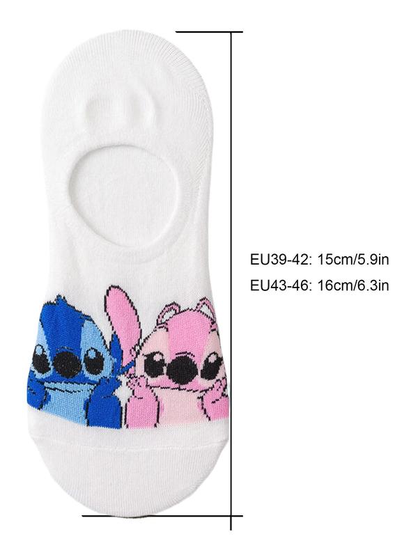 Men's Cartoon Pattern Non-slip Invisible Socks, Cute Comfy Breathable Low Cut Socks, Multipack Socks for Daily Wear