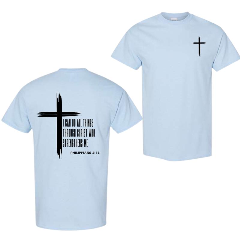 Philippians 4:13 Inspirational Christian T-Shirt, Jesus Shirt, Gift Christian Shirt