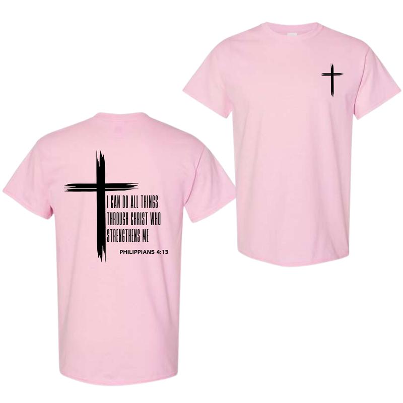 Philippians 4:13 Inspirational Christian T-Shirt, Jesus Shirt, Gift Christian Shirt