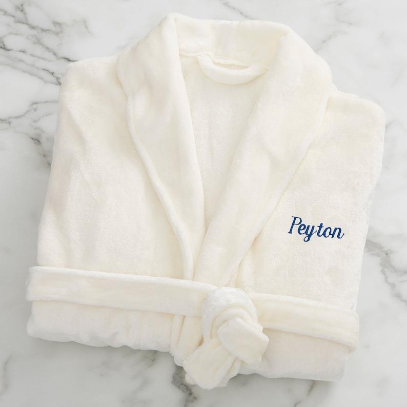 Just For Him Embroidered Luxury Fleece Robe, Gifts for Him, Father's Day Gifts, Personalized Robe, Valentines Day Gift, Christmas Gifts for Him, Husband Gift, Boyfriend Gift