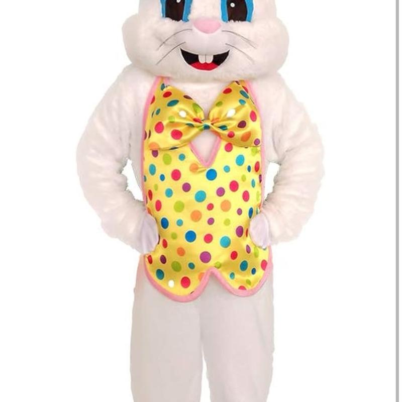 Easter Rabbit Bunny Rabbit Mascot Costume Adult Size Fancy Dress (Yellow Bunny)