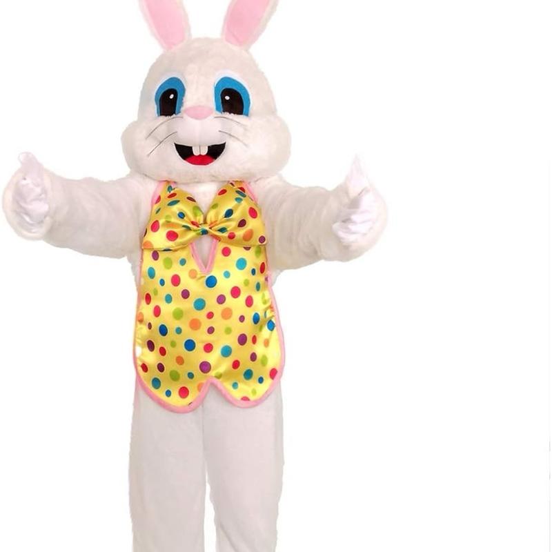 Easter Rabbit Bunny Rabbit Mascot Costume Adult Size Fancy Dress (Yellow Bunny)