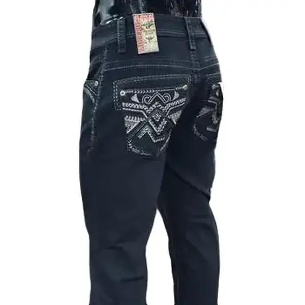 Cowboy Boot Cut Jeans Black VA005 Viva Vaquero