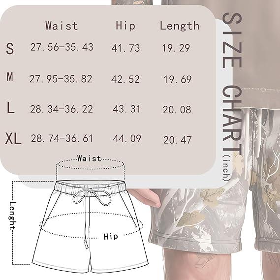 Unisex Camo Shorts with 3D Printed Camouflage Pattern for Casual Wear - Couples' Shorts - Man, Menswear