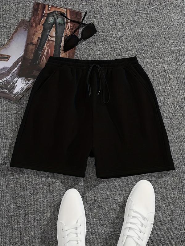 Men's Summer 2024 Loose Thin Solid Slim Elastic Drawstring Pocket Shorts, Casual Loose Sweat Shorts, Slant Pocket Track Shorts, Athletic Running Gym Workout Shorts, Going Out Outfits, Men Clothing, Boyfriend Gifts Menswear Musical