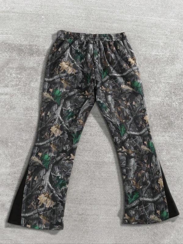 Men's Creative Print Pants, Fashion Loose Casual Comfy Trousers for Spring & Fall, Men's Bottoms for Daily Outdoor Wear