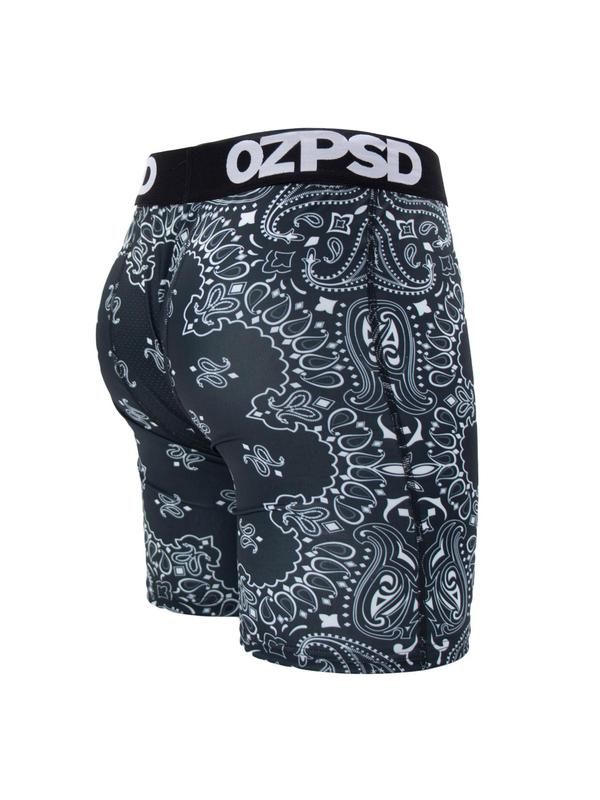 Men's All Over Print Boxer Brief, Breathable Comfortable Underwear for Daily Wear, Casual Men's Underwear for All Seasons