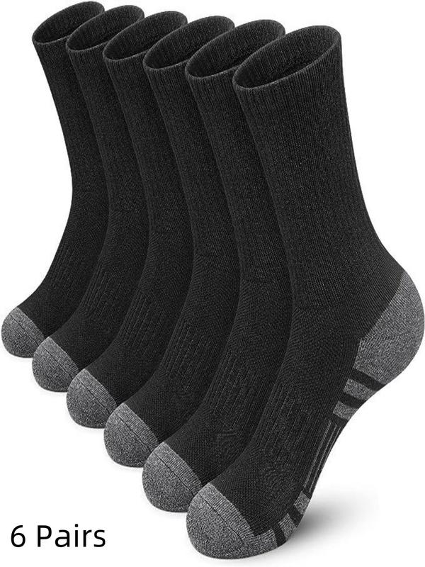 Men's Colorblock Crew Socks, Casual Breathable Comfortable Soft Mid-calf Socks for Daily Wear, Menswear, Men's Socks for All Seasons