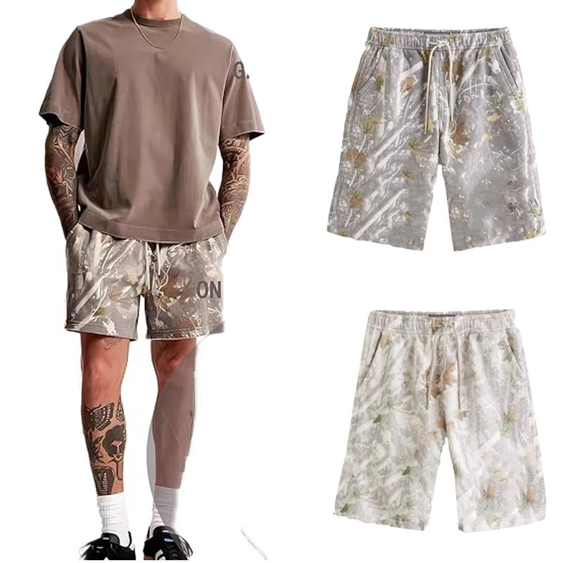 Unisex Camo Shorts with 3D Printed Camouflage Pattern for Casual Wear - Couples' Shorts - Man, Menswear