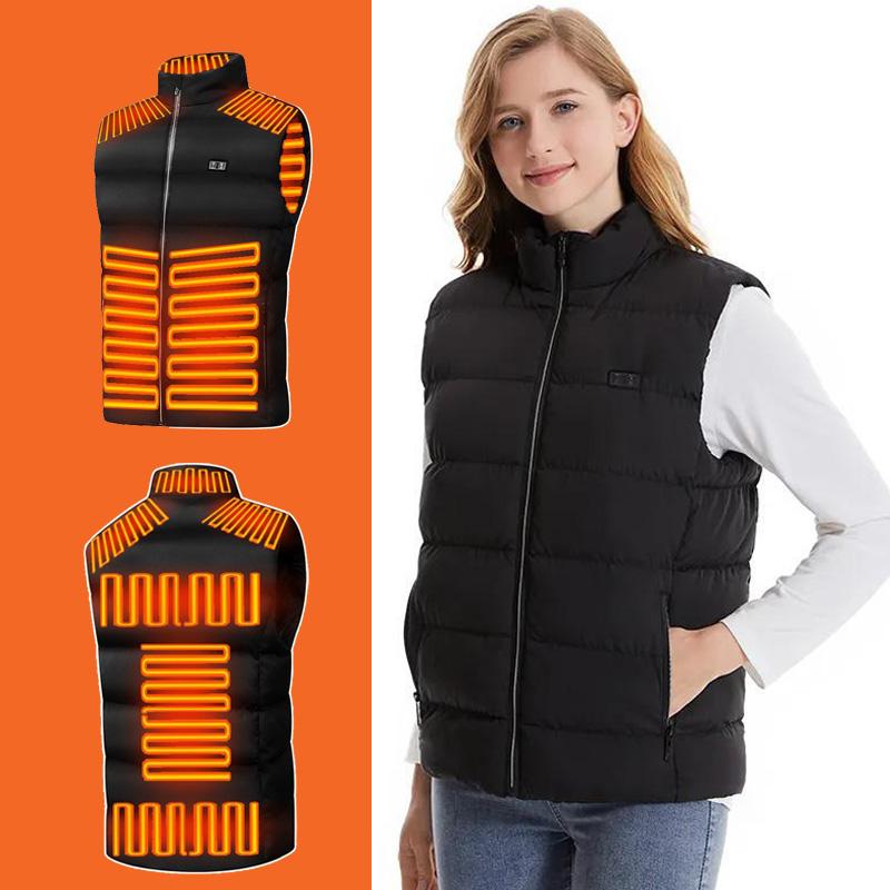 Women's dual touch LED dual control heating USB charging heating vest with 15 heating zones and battery pack top, men's intelligent electric heating vest with constant temperature full body heating vest, Couples dress，Christmas gift Menswear Gilet