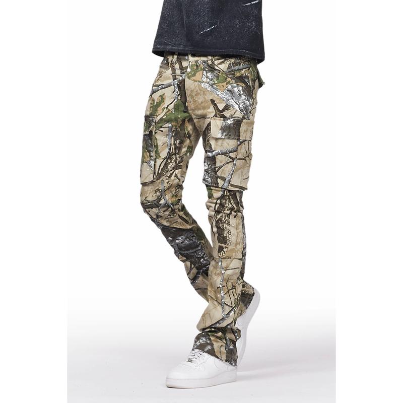 Merrik Tree Camo Stacked Flare Jean