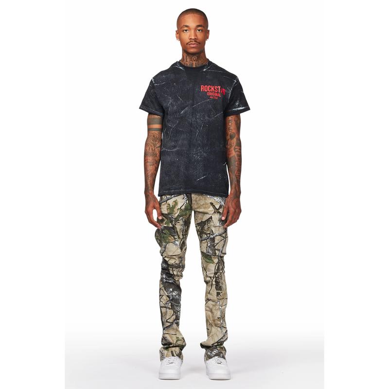 Merrik Tree Camo Stacked Flare Jean