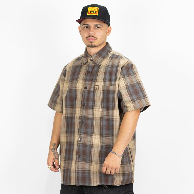 FB County Short Sleeve Checker Flannel Shirt