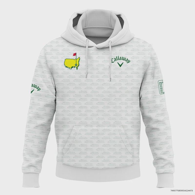 Masters Tournament Golf Callaway Hoodie Shirt Logo Text Pattern White Green Golf Sports All Over Print Hoodie Shirt