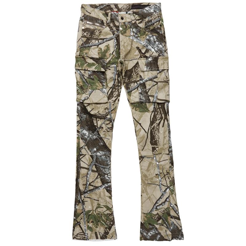 Merrik Tree Camo Stacked Flare Jean