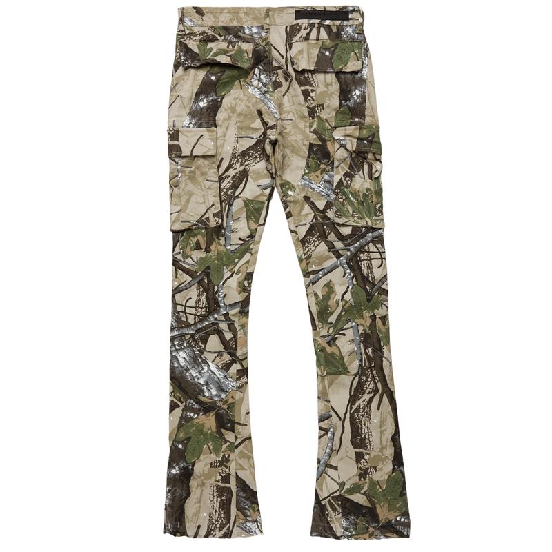 Merrik Tree Camo Stacked Flare Jean