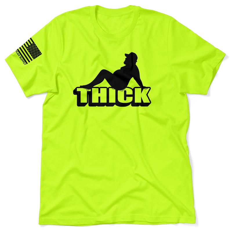 Thick - Men's Hi Visibility Safety Yellow Work T-Shirt Jersey Menswear