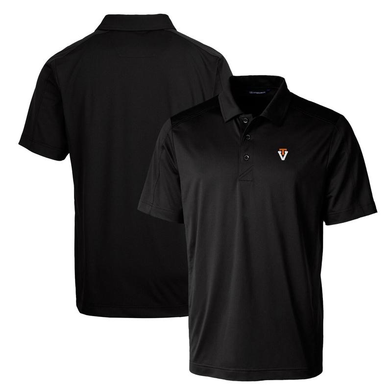 Virginia Tech Hokies Cutter & Buck Primary Team Logo Prospect Textured Stretch Polo - Black